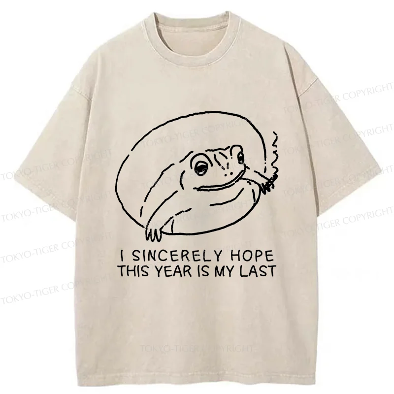 Tokyo-Tiger Melancholy Frog Washed T-Shirt