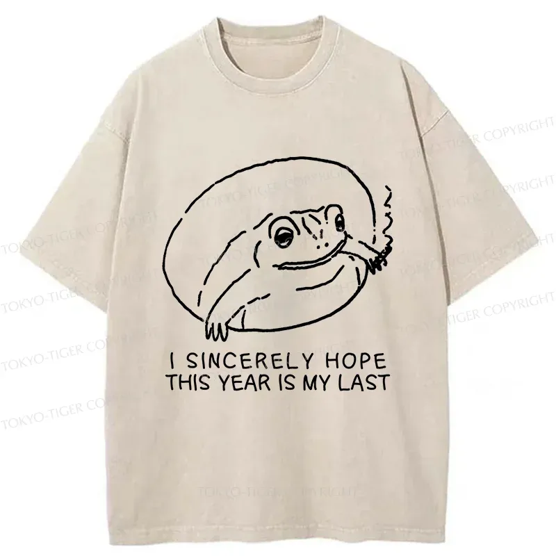 Tokyo-Tiger Melancholy Frog Washed T-Shirt