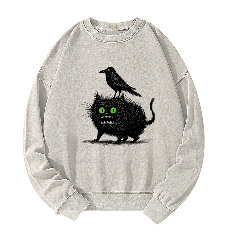Tokyo-Tiger Crow And Black Cat Sweatshirt Sale