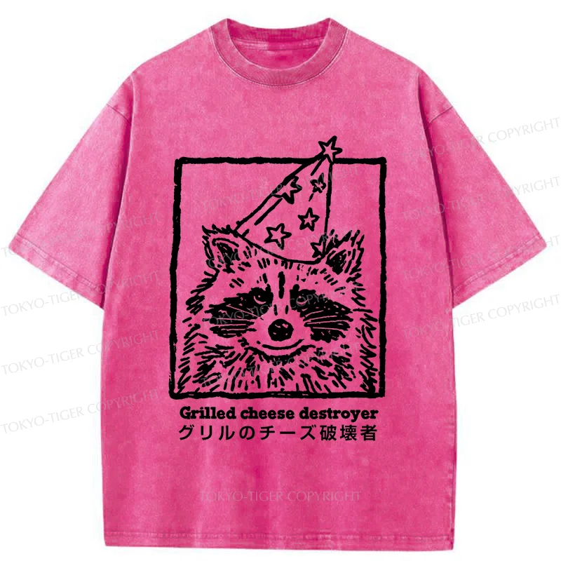 Tokyo-Tiger Cute Destroyer Washed T-Shirt