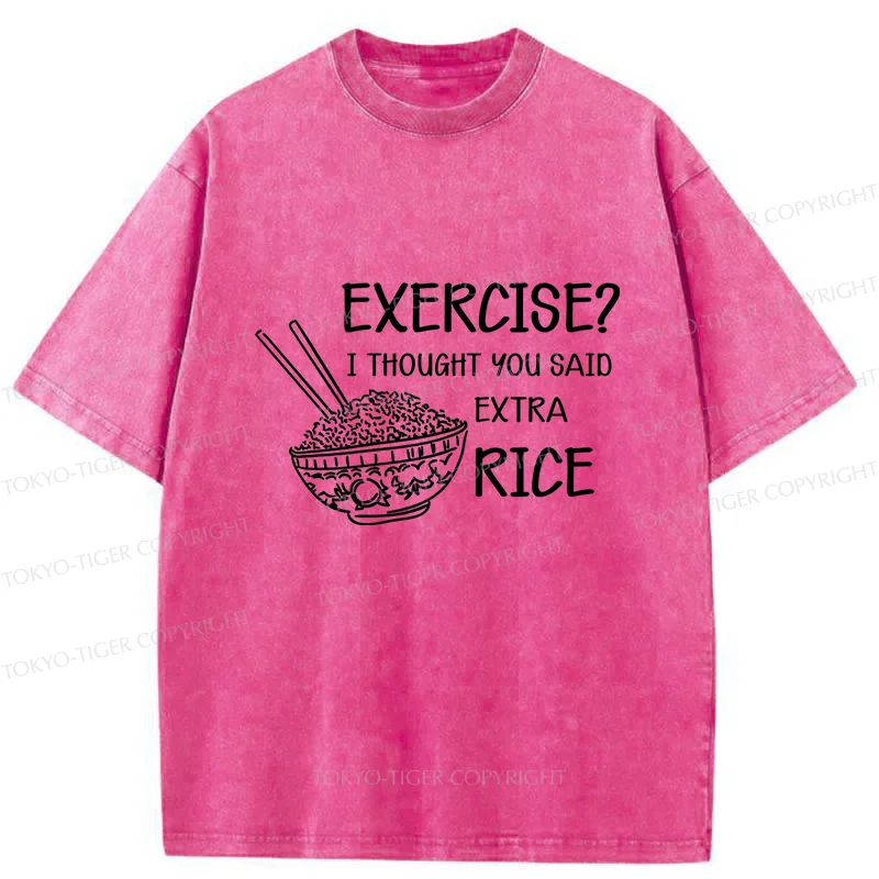 Tokyo-Tiger Exercise Or Extra Rice Washed T-Shirt