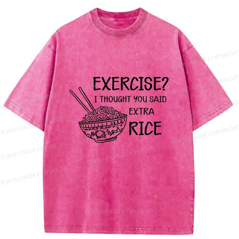 Tokyo-Tiger Exercise Or Extra Rice Washed T-Shirt