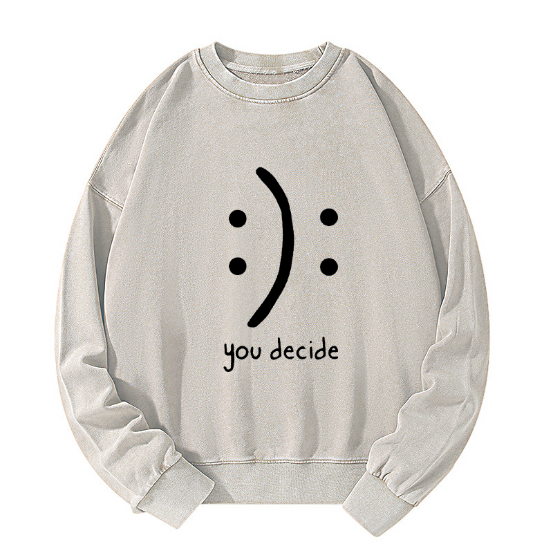 Tokyo-Tiger Laugh Or Sad Washed Sweatshirt