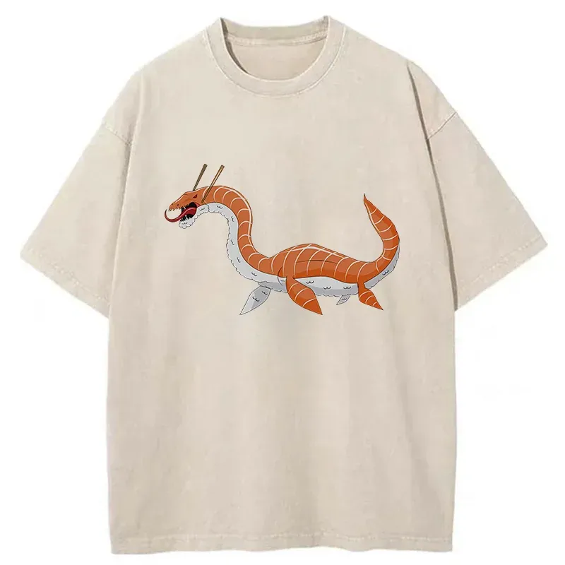 Tokyo-Tiger Sushi Monster Washed T-Shirt