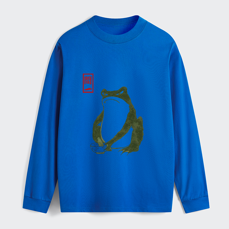 Tokyo-Tiger Woodblock Print Frog Classic Long Sleeve T-Shirt
