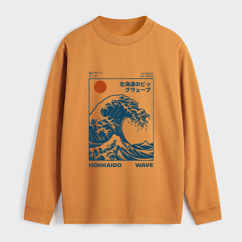 Tokyo-Tiger Hokkaido Wave Japan Classic Long Sleeve T-Shirt