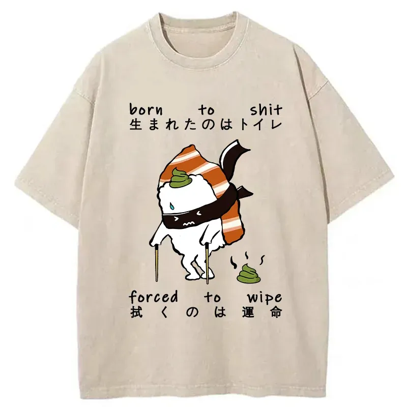 Tokyo-Tiger Sushi Forced To Wipe Washed T-Shirt
