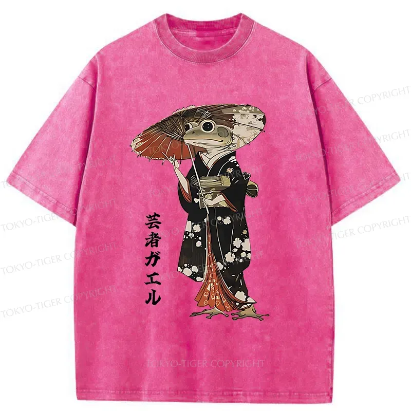 Tokyo-Tiger Geisha Frog Washed T-Shirt