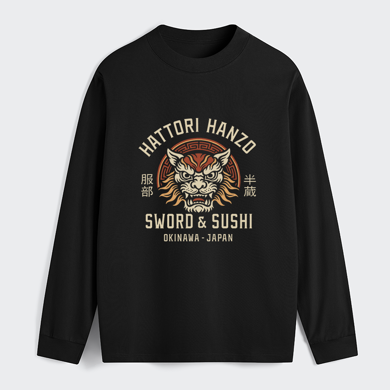 Tokyo-Tiger Hattori Lion Japanese Samurai Classic Long Sleeve T-Shirt