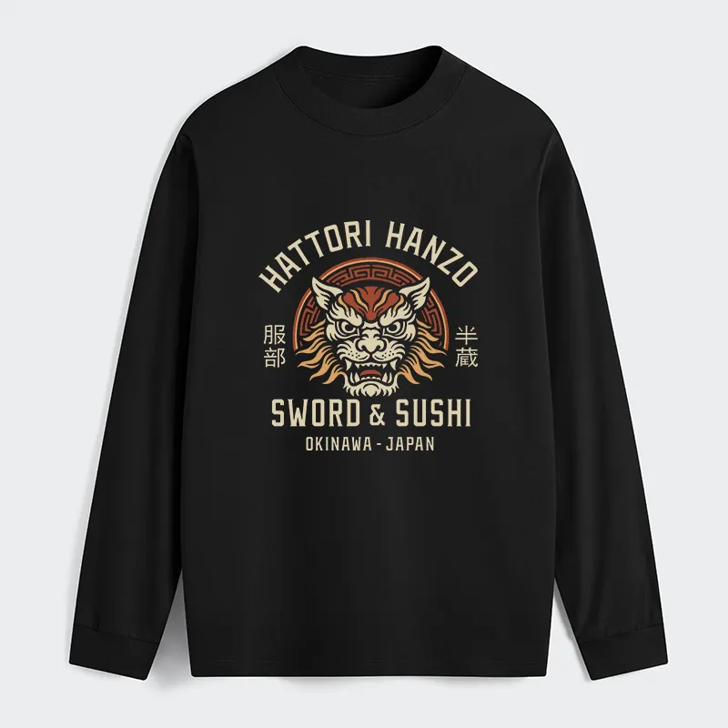 Tokyo-Tiger Hattori Lion Japanese Samurai Classic Long Sleeve T-Shirt