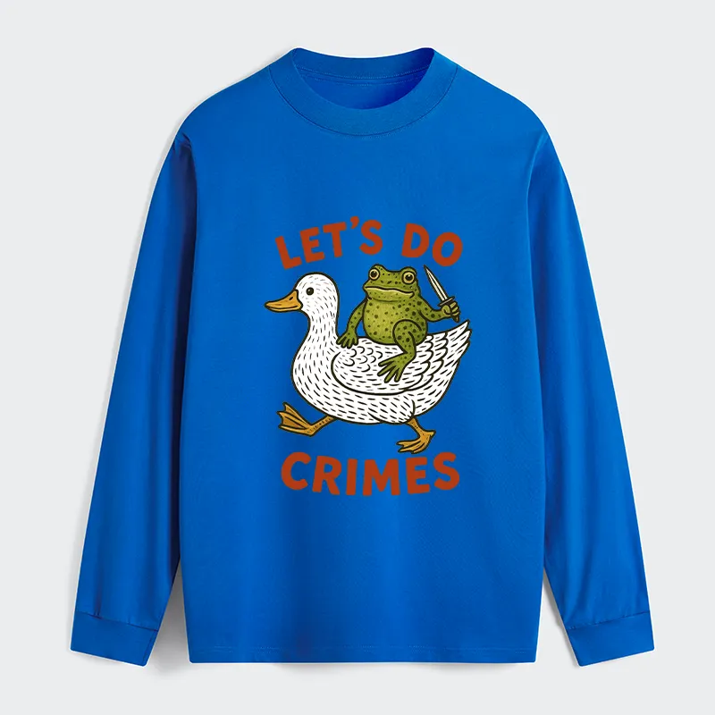 Tokyo-Tiger Frog Ready To Commit Crime Long Sleeve T-Shirt