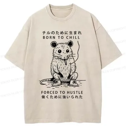Tokyo-Tiger Busy Possum Washed T-Shirt