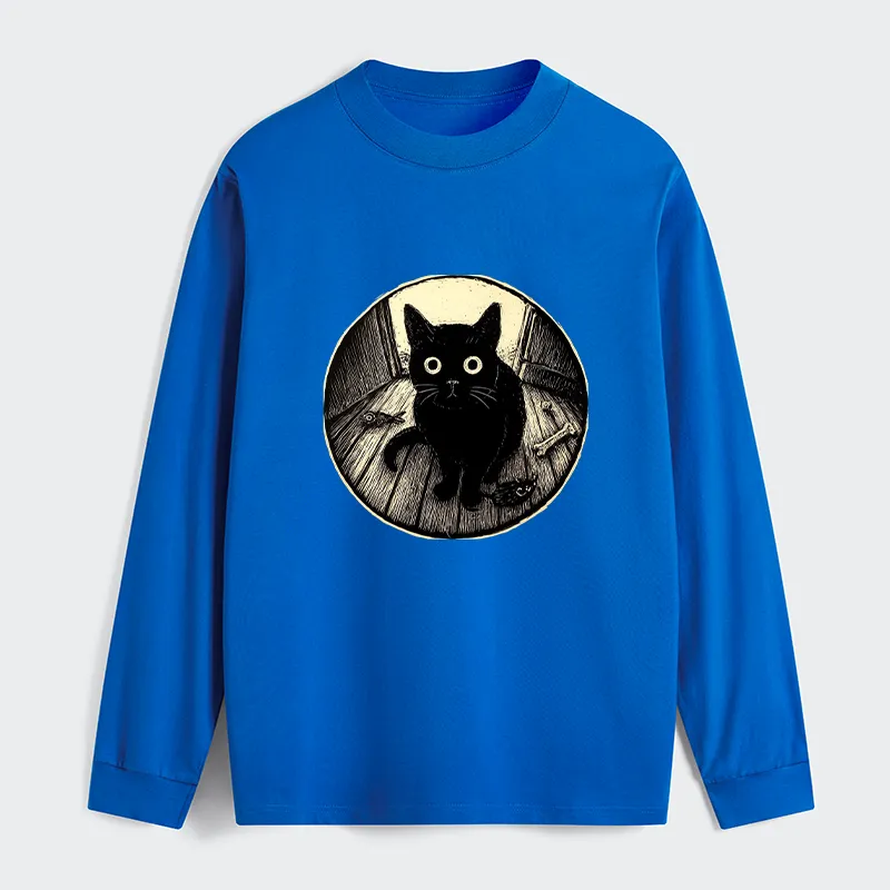 Tokyo-Tiger Waiting Black Cat Classic Long Sleeve T-Shirt