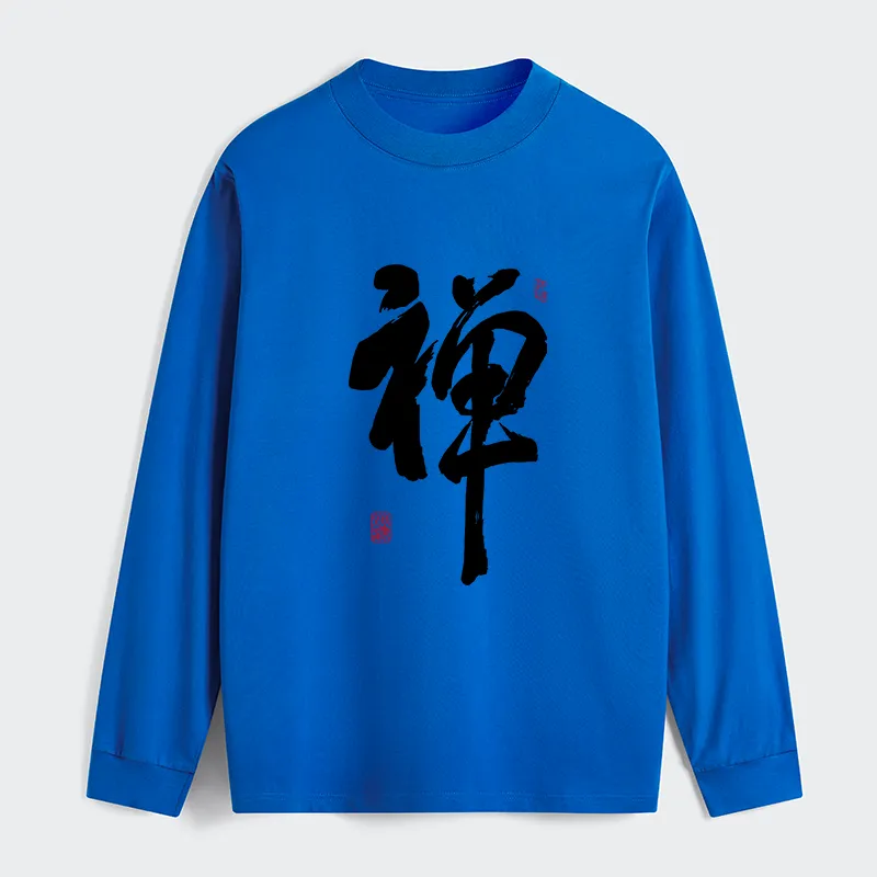 Tokyo-Tiger Japanese Zen Kanji Long Sleeve T-Shirt Sale