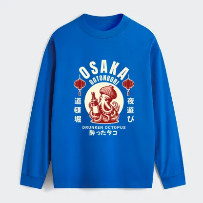 Tokyo-Tiger Retro Osaka Octopus Long Sleeve T-Shirt