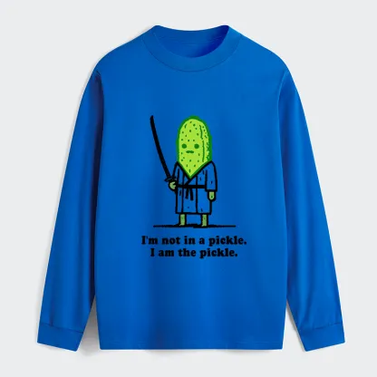 Tokyo-Tiger Funny Cucumber Samurai Classic Long Sleeve T-Shirt