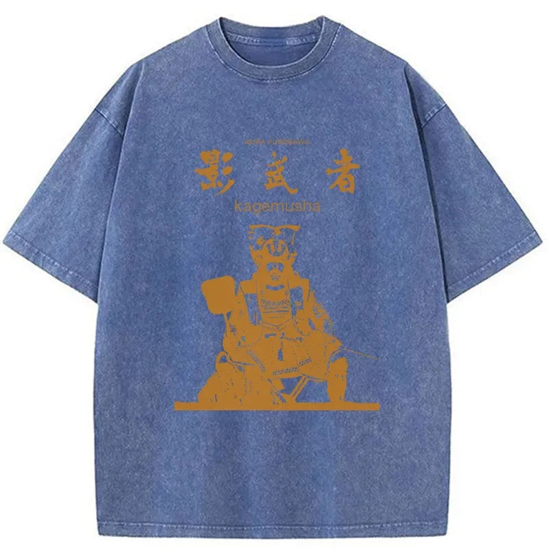 Tokyo-Tiger Japanese Shadow Samurai Washed T-Shirt