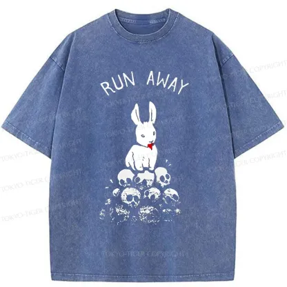 Tokyo-Tiger Man-eating Rabbit Washed T-Shirt