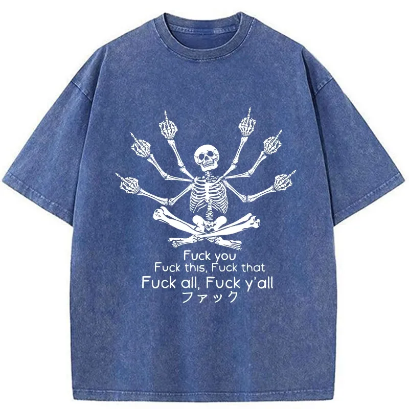 Tokyo-Tiger Fuck All The Things Washed T-Shirt