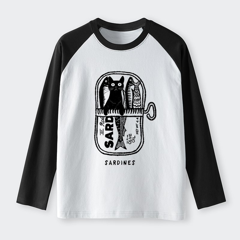 Tokyo-Tiger Cat Hiding In A Sardine Can long sleeve T-shirt