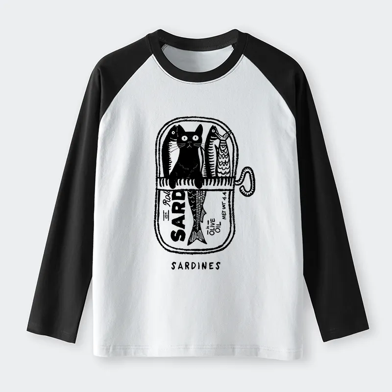 Tokyo-Tiger Cat Hiding In A Sardine Can long sleeve T-shirt