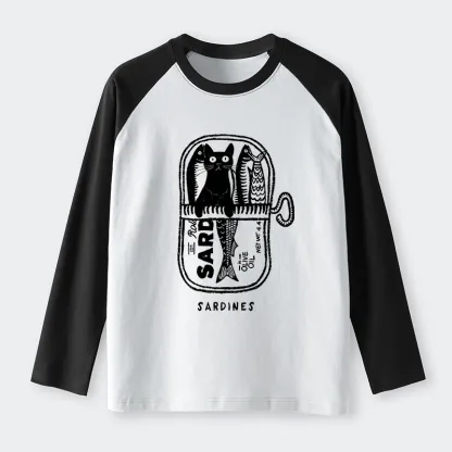 Tokyo-Tiger Cat Hiding In A Sardine Can long sleeve T-shirt