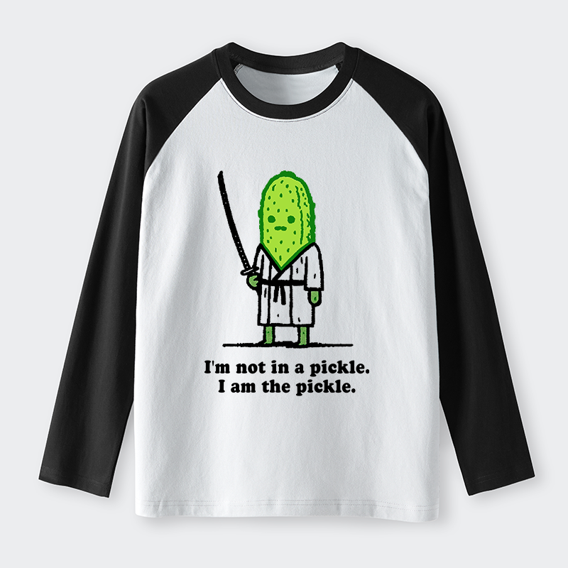 Tokyo-Tiger Funny Cucumber Samurai Raglan Long Sleeve T-shirt