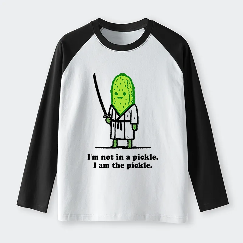 Tokyo-Tiger Funny Cucumber Samurai Raglan Long Sleeve T-shirt