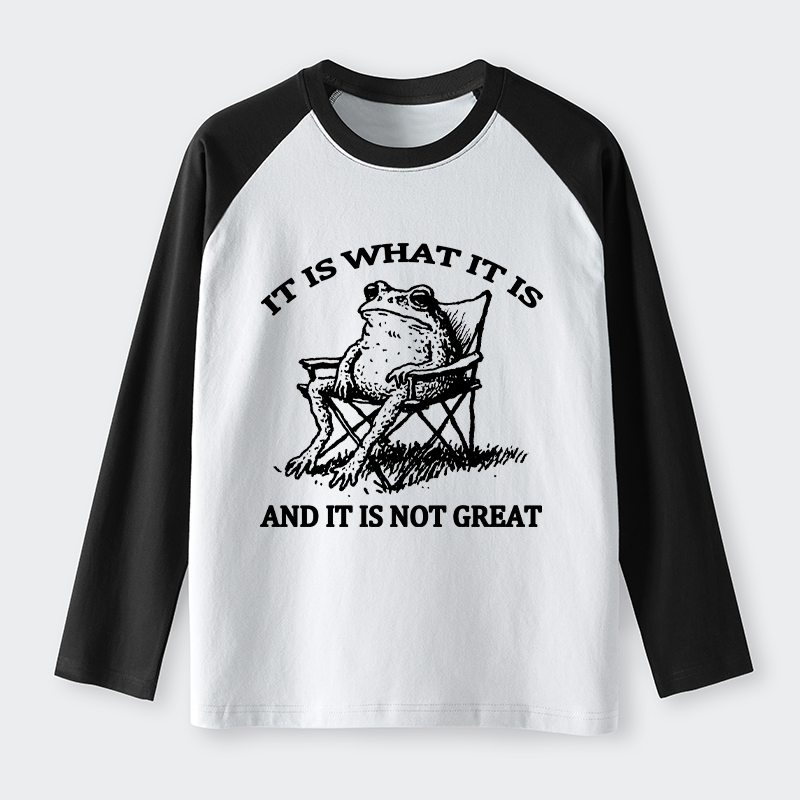 Tokyo-Tiger Resting Frog Funny Raglan Long Sleeve T-shirt