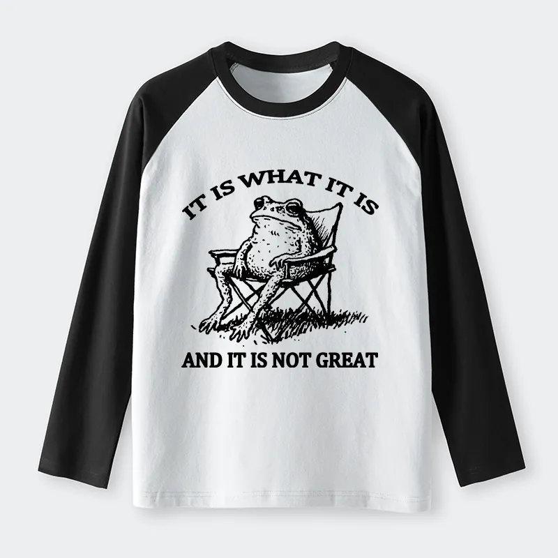 Tokyo-Tiger Resting Frog Funny Raglan Long Sleeve T-shirt