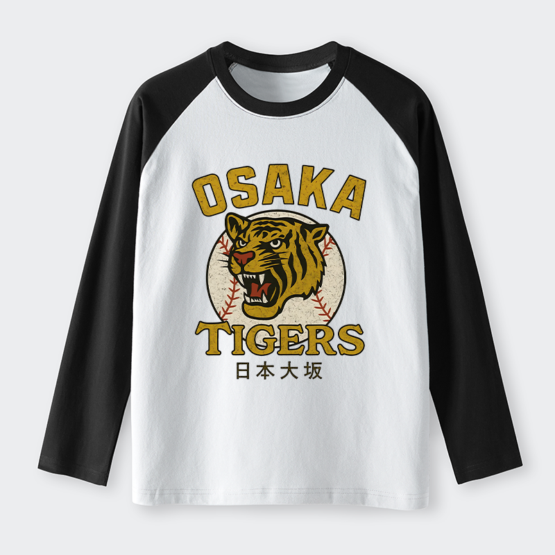 Tokyo-Tiger Funny Osaka Tigers Raglan Long Sleeve T-shirt