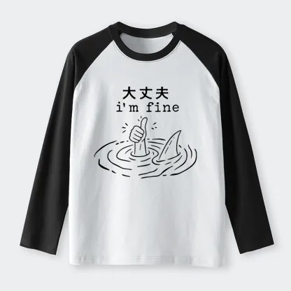 Tokyo-Tiger People In Danger Raglan Long Sleeve T-shirt