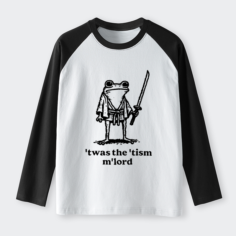 Tokyo-Tiger Focused Samurai Frog Raglan Long Sleeve T-shirt