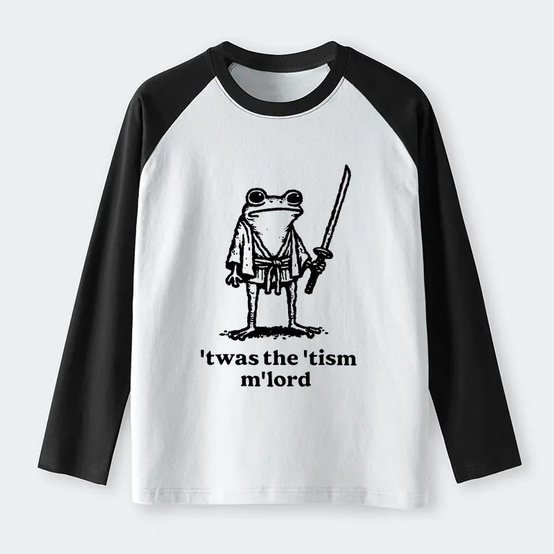 Tokyo-Tiger Focused Samurai Frog Raglan Long Sleeve T-shirt