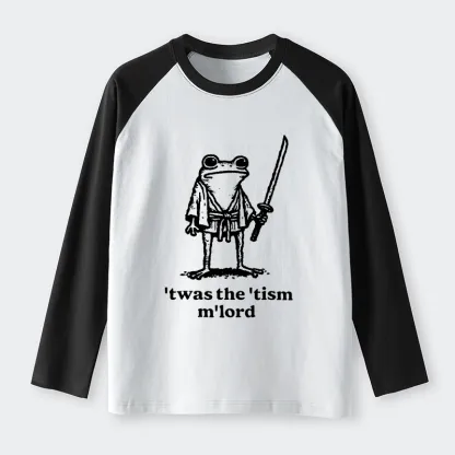 Tokyo-Tiger Focused Samurai Frog Raglan Long Sleeve T-shirt