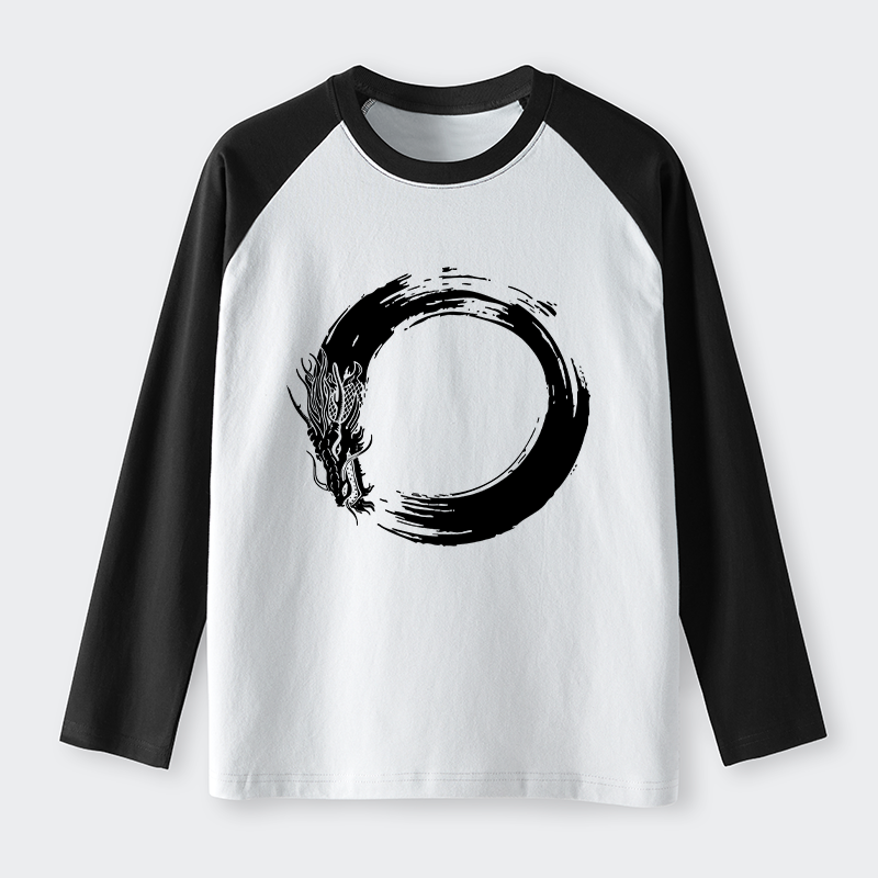 Tokyo-Tiger Dragon's Circle Raglan Long Sleeve T-shirt