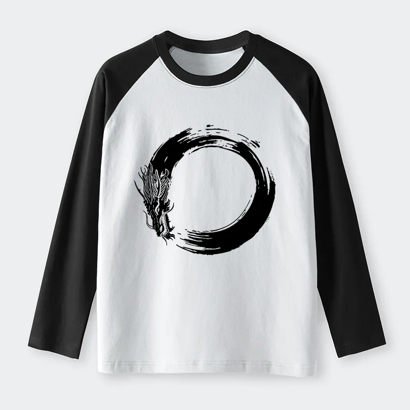 Tokyo-Tiger Dragon's Circle Raglan Long Sleeve T-shirt