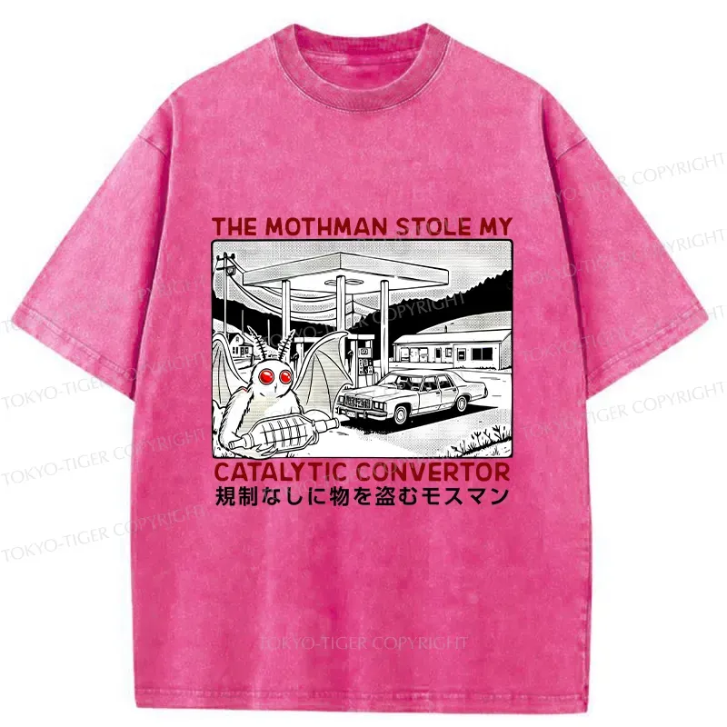 Tokyo-Tiger Mothman Is Stealing Washed T-Shirt