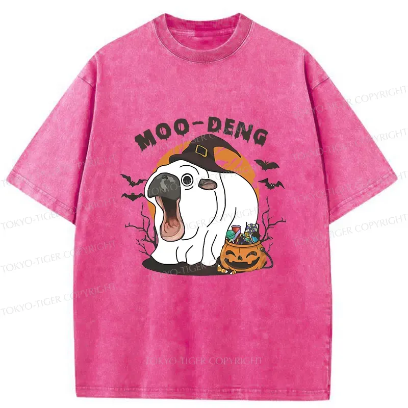 Tokyo-Tiger Halloween Moo Deng Washed T-Shirt