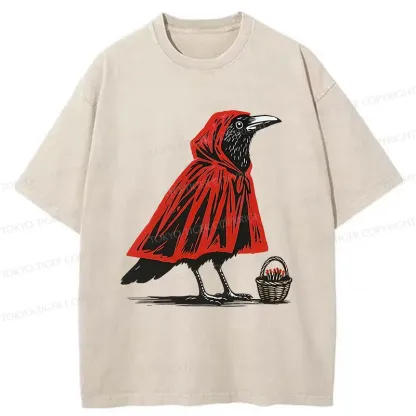 Tokyo-Tiger Crow Selling Matches Washed T-Shirt