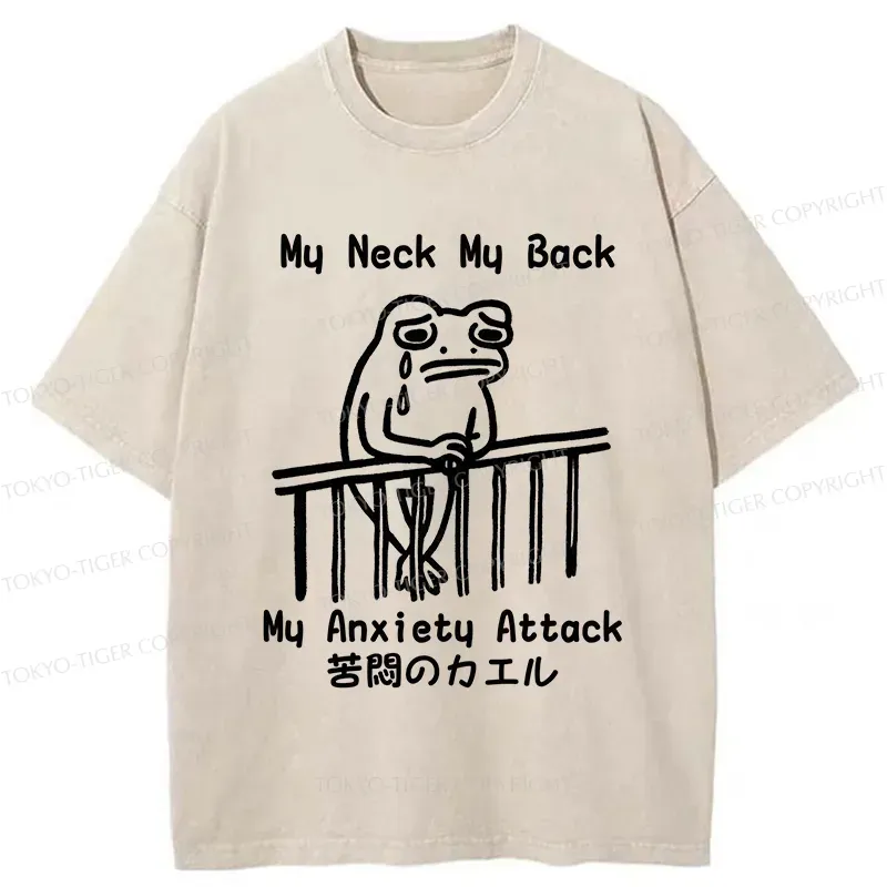 Tokyo-Tiger Melancholy Frog Washed T-Shirt Sale