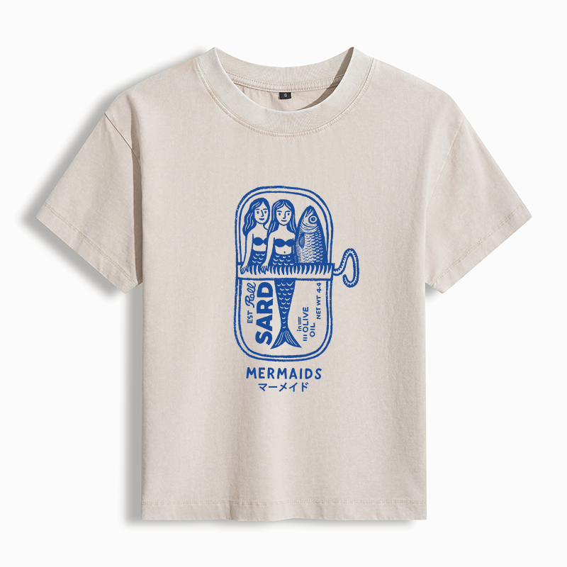 Tokyo-Tiger Mermaid Can Washed T-shirt
