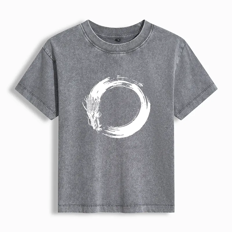 Tokyo-Tiger Dragon's Circle Washed T-shirt