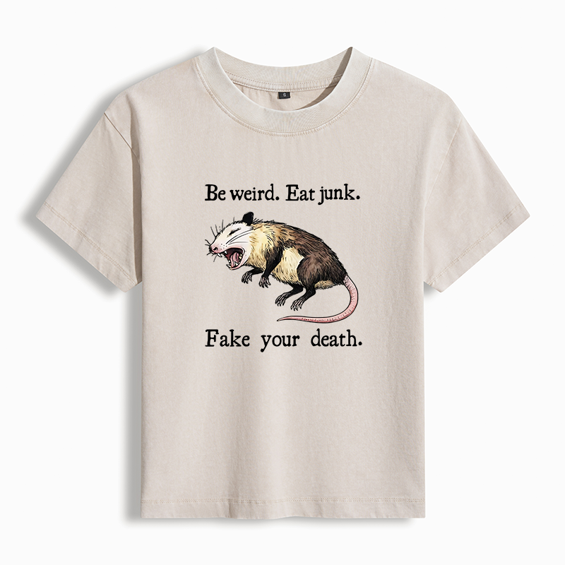 Tokyo-Tiger Possum Playing Dead Washed T-shirt