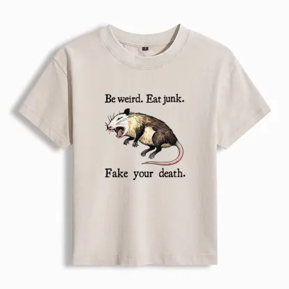 Tokyo-Tiger Possum Playing Dead Washed T-shirt