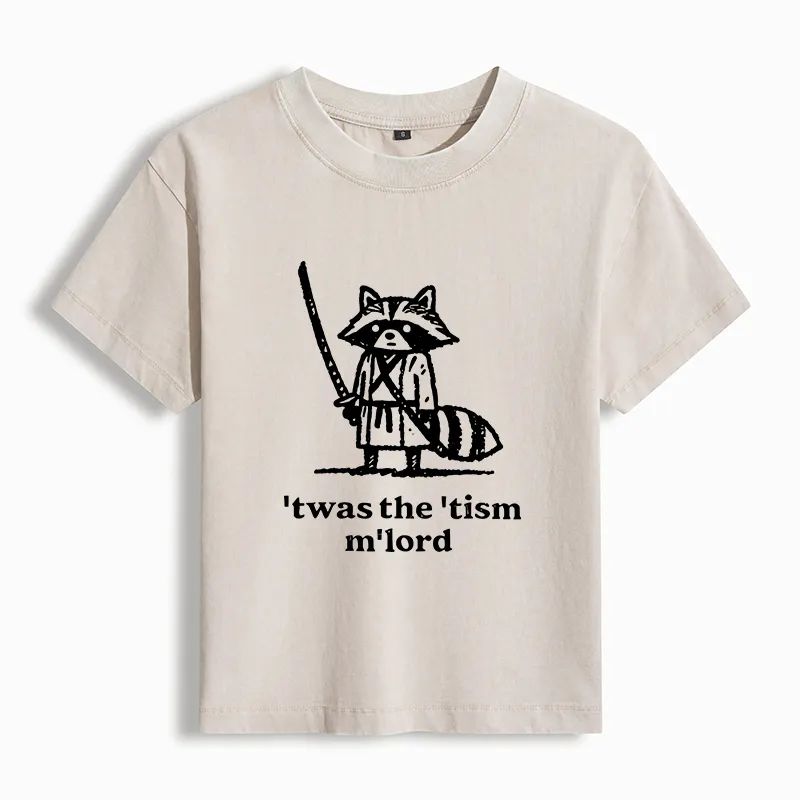 Tokyo-Tiger Focused Samurai Raccoon Washed T-shirt