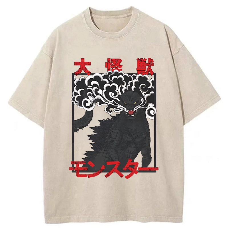 Tokyo-Tiger Japanese Big Monster Washed T-Shirt