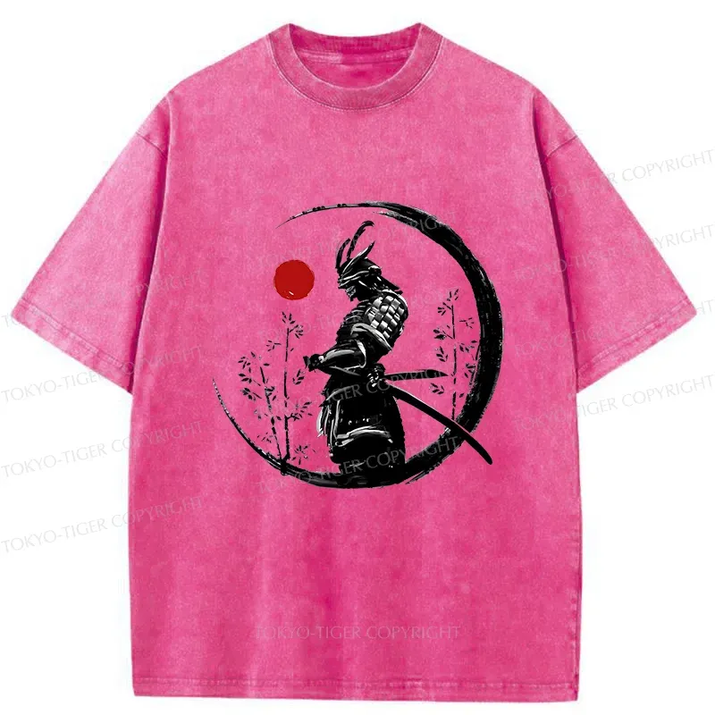 Tokyo-Tiger Bamboo Forest Samurai Washed T-Shirt