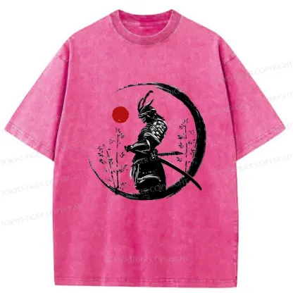 Tokyo-Tiger Bamboo Forest Samurai Washed T-Shirt