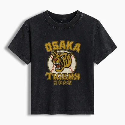 Tokyo-Tiger Funny Osaka Tigers Washed T-shirt